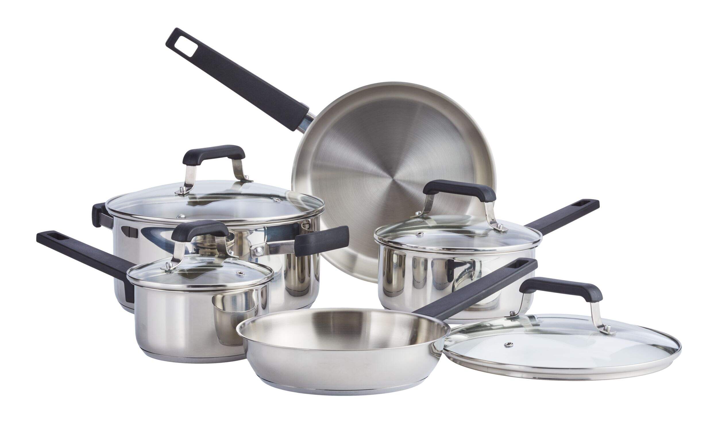 Batterie de cuisine Master Chef en acier inoxydable, 9 pièces Composite_or_Mixed