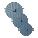 Couvre-casserole en silicone de qualité alimentaire Master Chef, bleu, paq. 3 Overhead_Flat