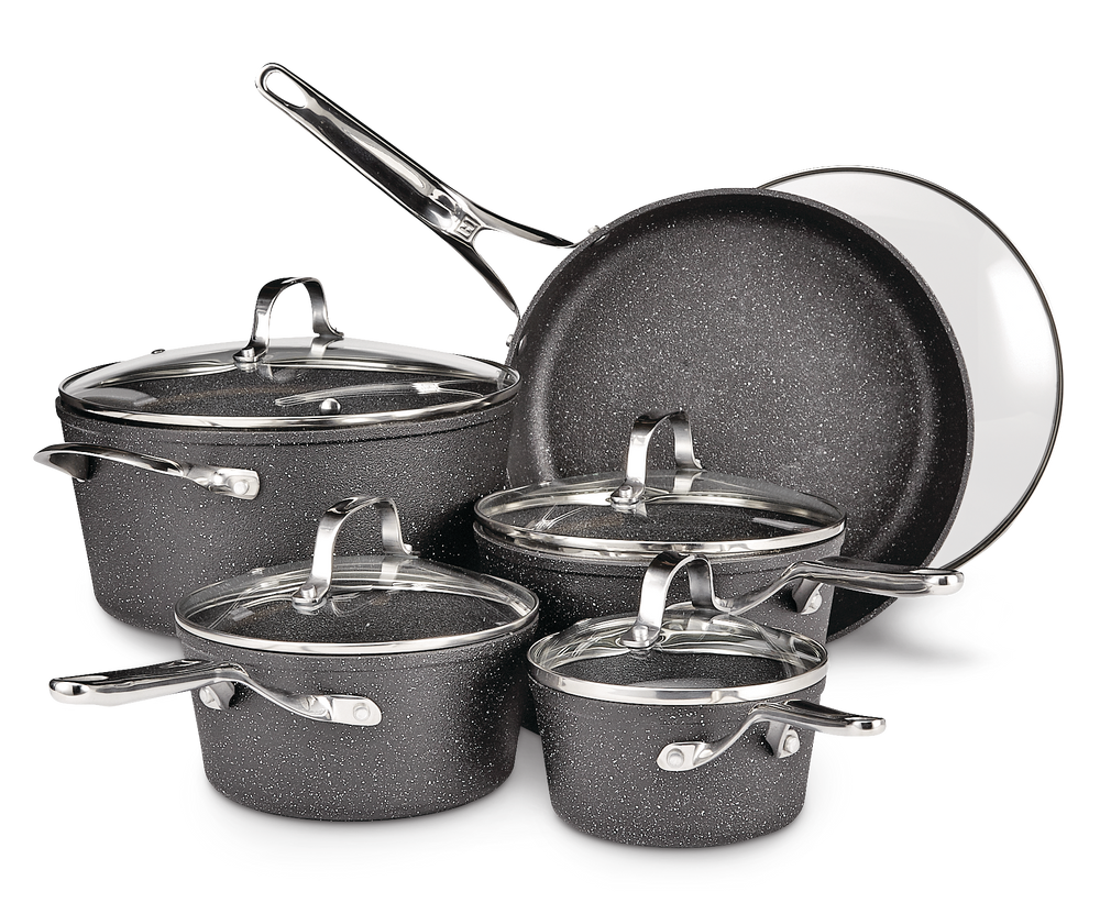 Heritage The Rock NonStick Cookware Set with Matching Roaster 10pc