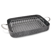 Heritage The Rock Non-Stick Cookware Set with Matching Roaster, 10-pc Front_Angled_Right