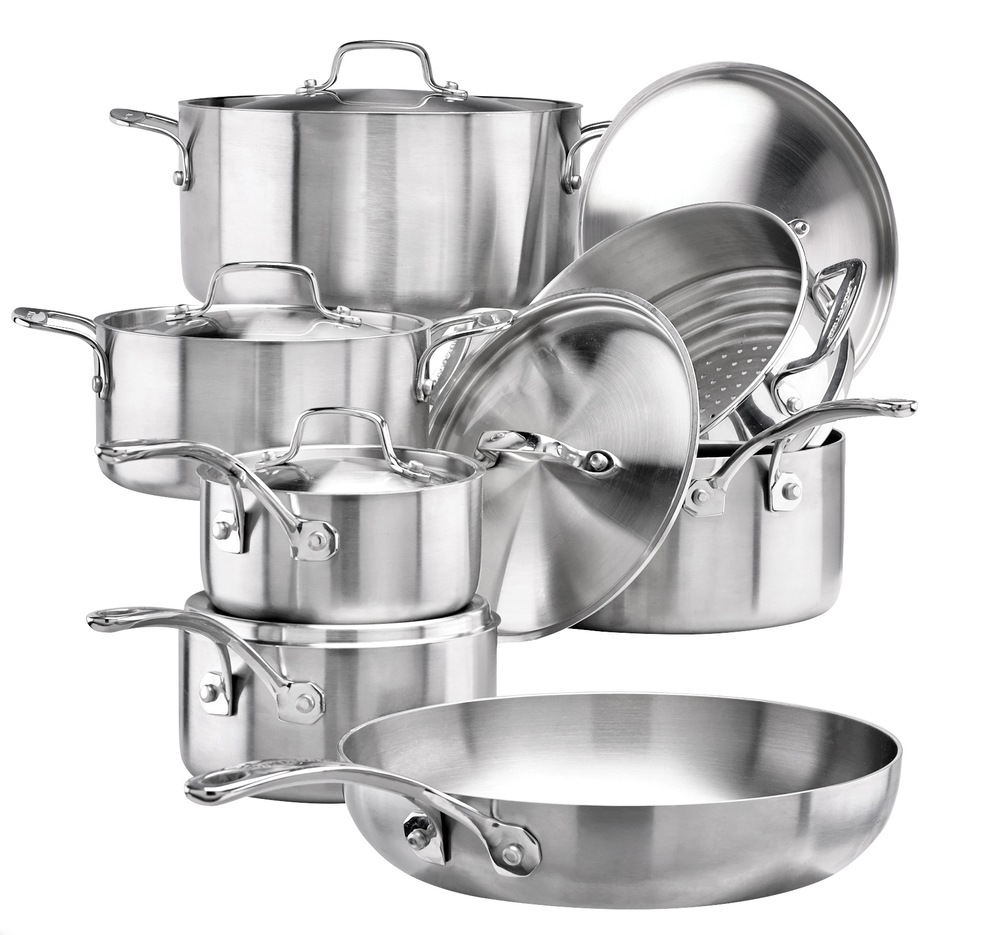 Lagostina Commercial Clad Cookware Set with Utensils, 13pc Canadian Tire