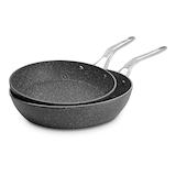 Heritage The Rock Frying Pan, Non-stick, Dishwasher & Oven Safe, 26cm & 30cm, Black, 2-pk Front_Angled_Left