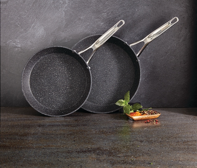 Heritage The Rock Frying Pan, Nonstick, Dishwasher & Oven Safe, Black