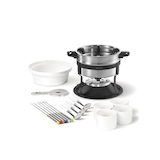 Starfrit 3-in-1 Stainless Steel Fondue Set with 6 Forks, 1.6-L, 19-pc Composite_or_Mixed