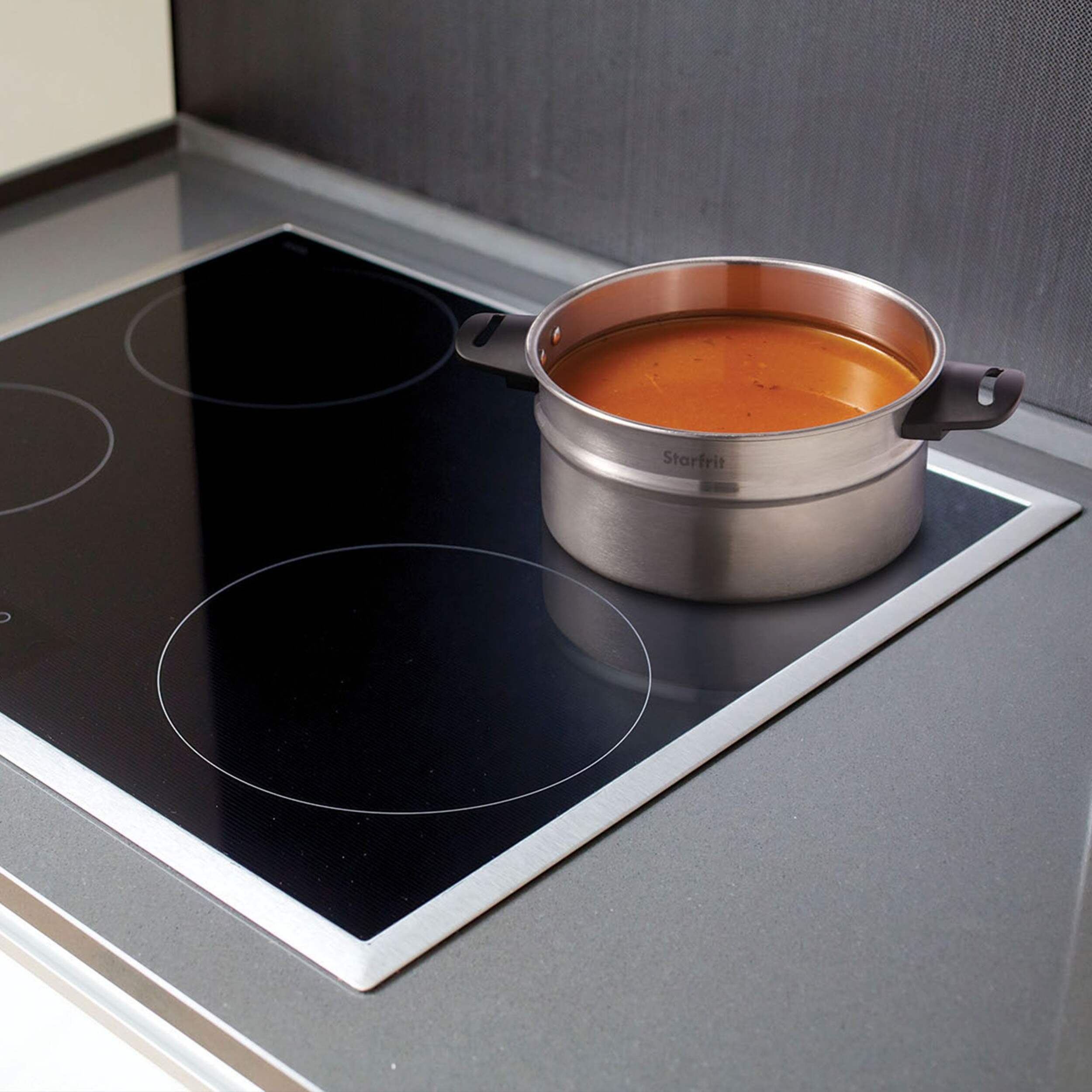 Starfrit 3in1 Stainless Steel Fondue Set with 6 Forks, 1.6L, 19pc