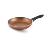 Lagostina Ticino Copper Frying Pan, Non-Stick, Dishwasher & Oven Safe, 26-cm Front_Three_Fourths_Angled_Left