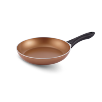 Lagostina Ticino Copper Frying Pan, Non-Stick, Dishwasher & Oven Safe, 26-cm Front_Three_Fourths_Angled_Left