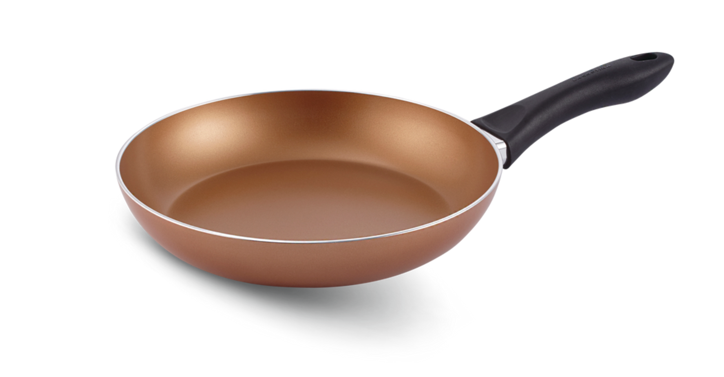 Lagostina Ticino Copper Frying Pan, Non-Stick, Dishwasher & Oven Safe, 26-cm Front_Three_Fourths_Angled_Left