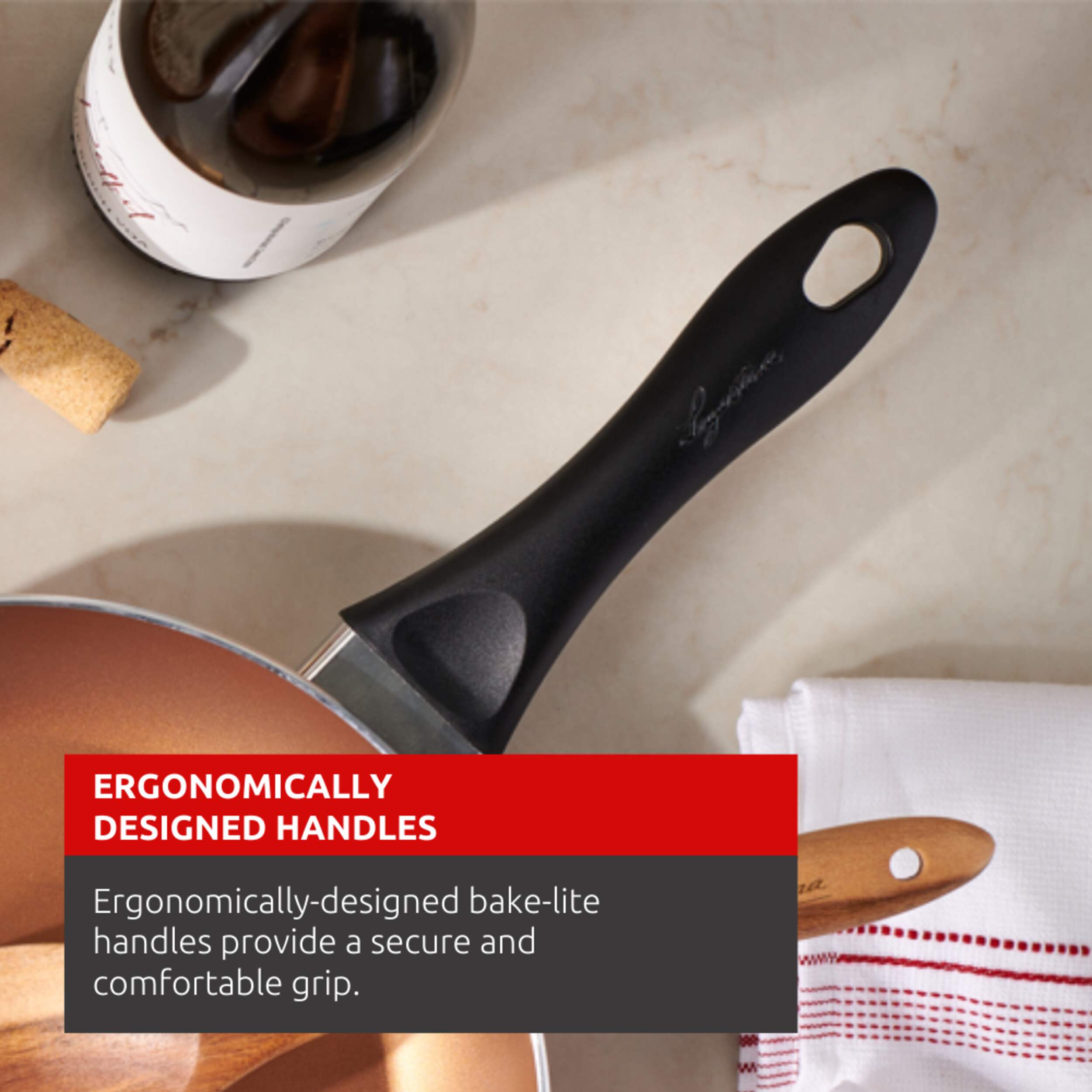 Lagostina Ticino Copper Frying Pan, NonStick, Dishwasher & Oven Safe