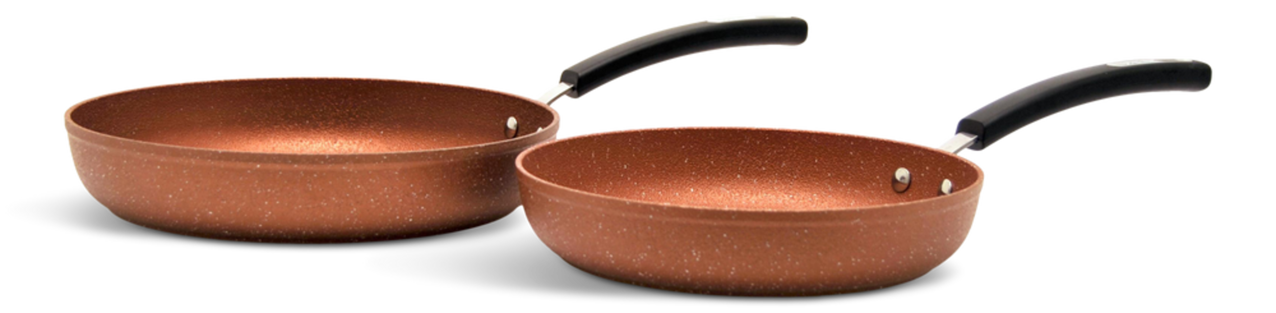 The Rock Copper Frying Pan, Nonstick, Dishwasher & Oven Safe, 2pk