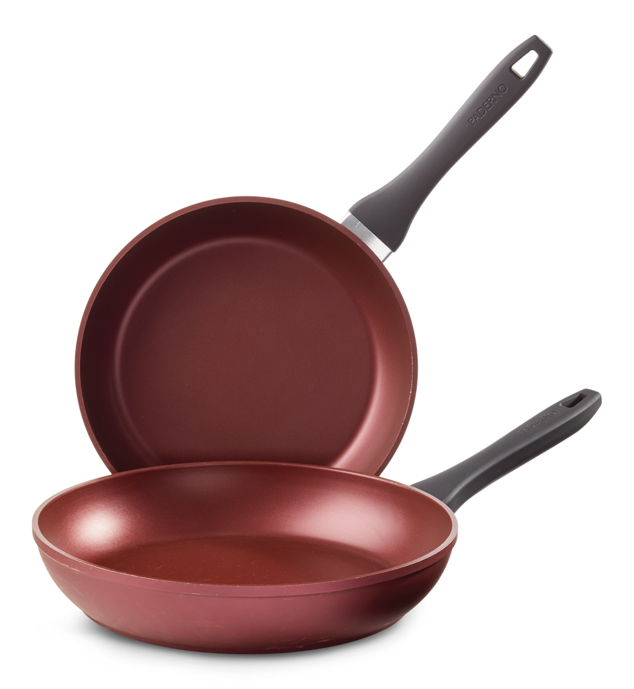 PADERNO Classic Frying Pan, PFOAFree, NonStick, Maroon, 2pk, 26cm