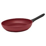 PADERNO Classic Non-Stick Frying Pan, PFOA-Free, Maroon, 2-pk, 10-in & 12-in Front_Three_Fourths_Angled_Left