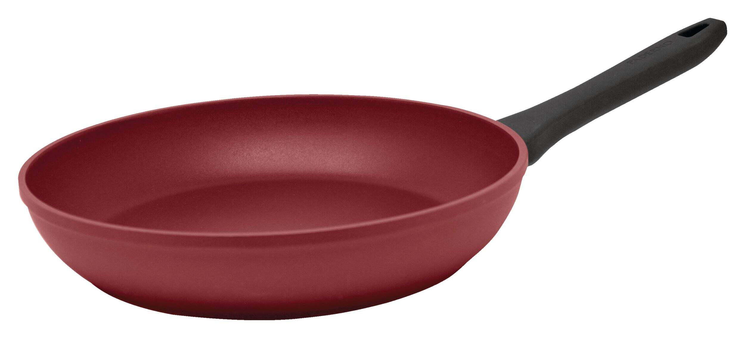 PADERNO Classic Non-Stick Frying Pan, PFOA-Free, Maroon, 2-pk, 10-in & 12-in Front_Three_Fourths_Angled_Left