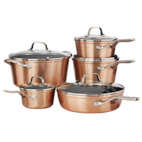 Heritage The Rock Copper Essentials Cookware Set, Non-Stick, Dishwasher &  Oven Safe, 10-pc