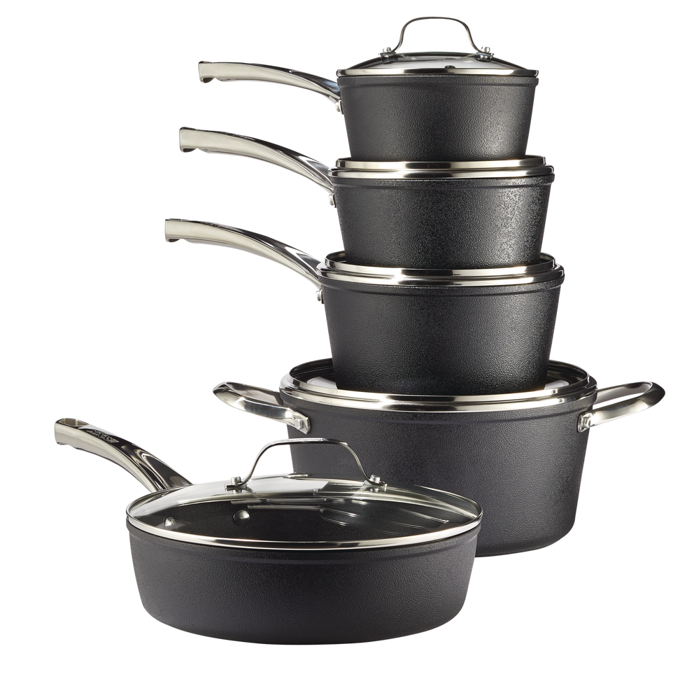 Heritage The Rock Diamond NonStick Cookware Set with Matching Frying Pan, 10pc Canadian Tire