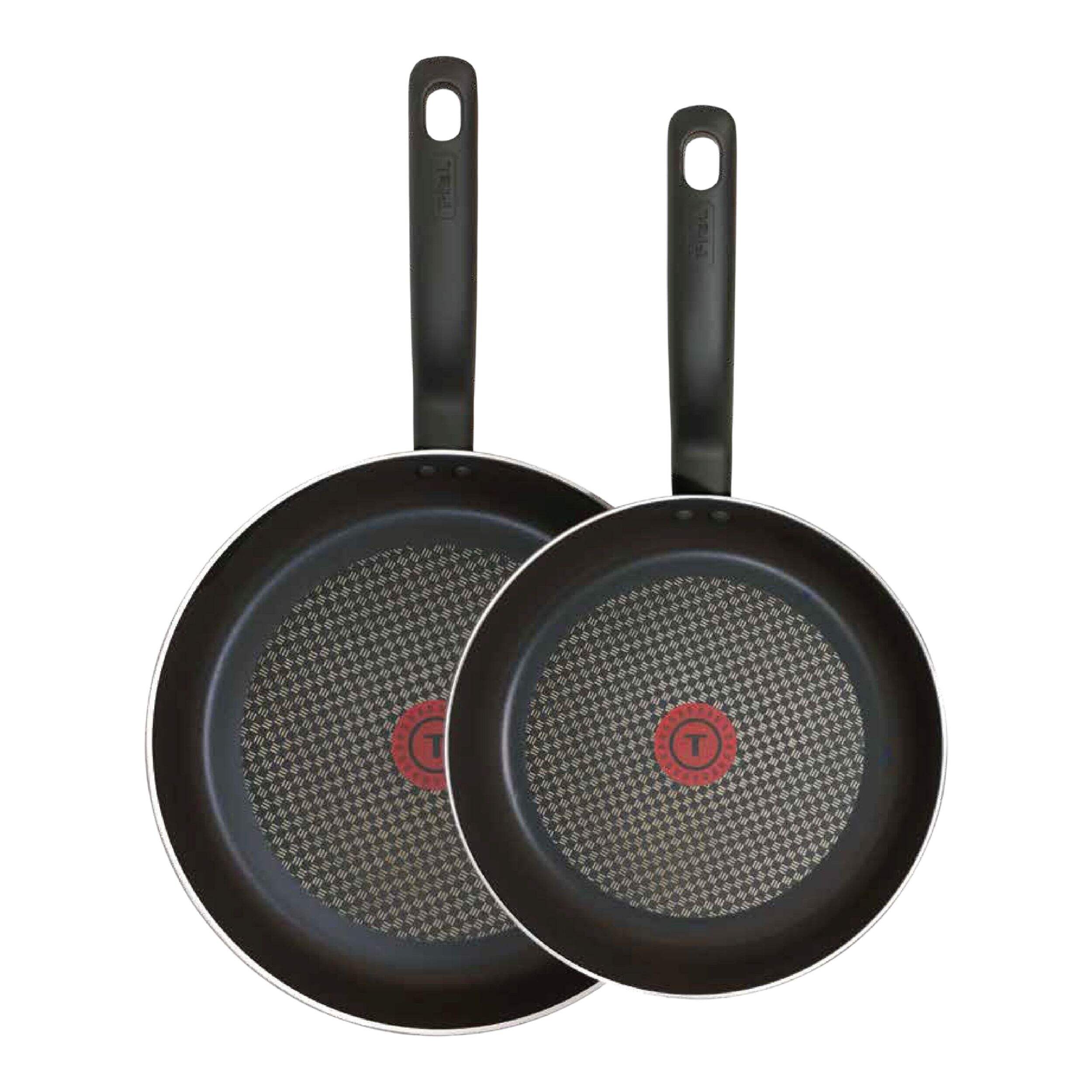 T-fal Titanium Frypans, 26 & 30-cm, 2-pk Overhead_Flat