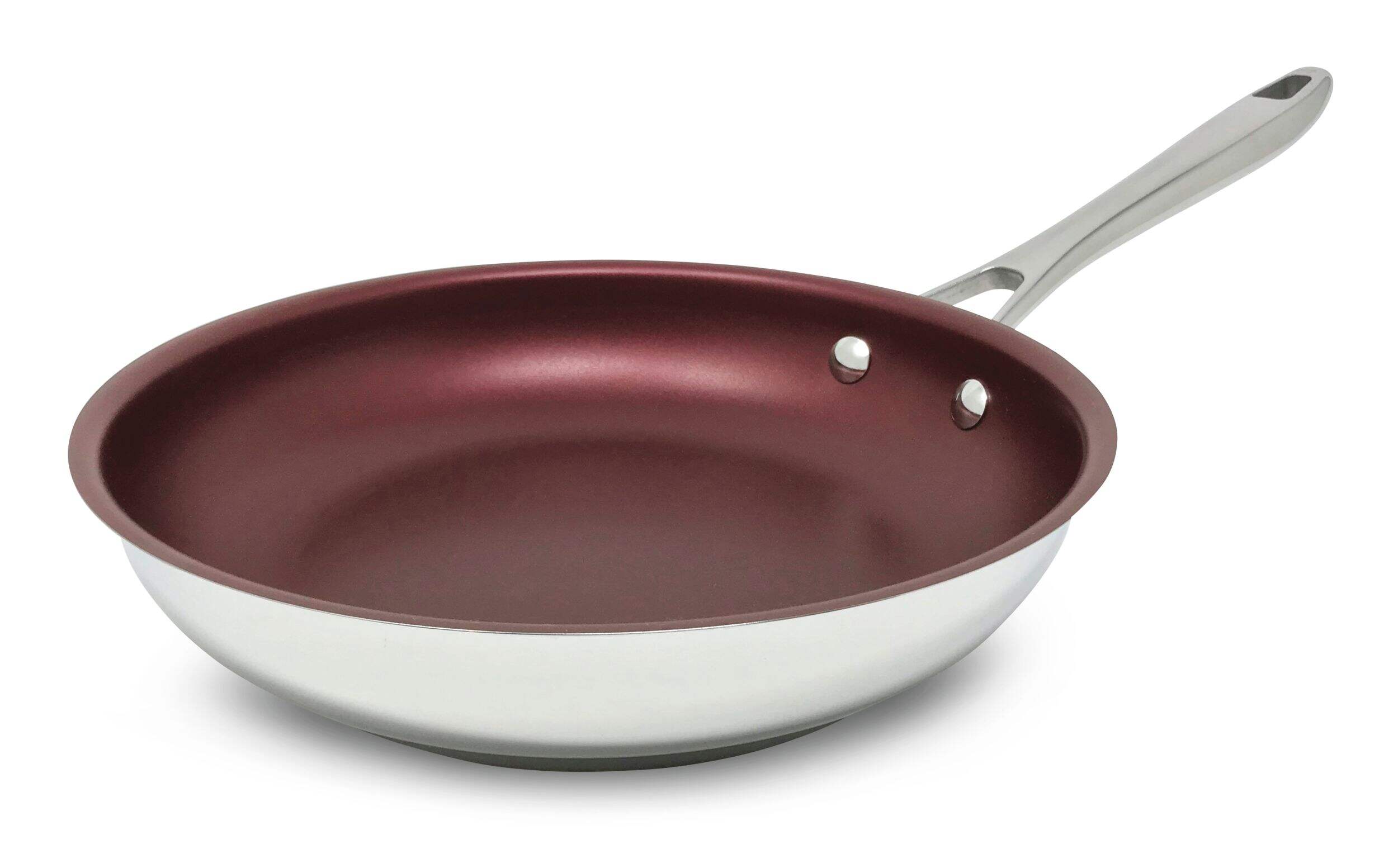 Poêle à frire antiadhésive plaquée Paderno, 24 cm/28 cm, paq. 2, compatible avec les fours à induction Front_Three_Fourths_Angled_Left