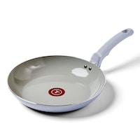 T-fal Viva Ceramic Refresh Non-Stick Frying Pan Set, Calm Blue, 20-cm & 26-cm, 2-pk Front_Angled_Left