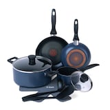 T-Fal Viva Aluminum Non-Stick Cookware Set, Blue, 10-pc Composite_or_Mixed
