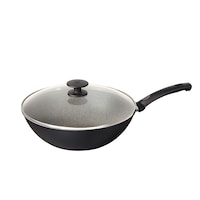Zwilling 3-Piece Set, 28-cm Frypan, 30-cm Wok and Lid Front_Angled_Left