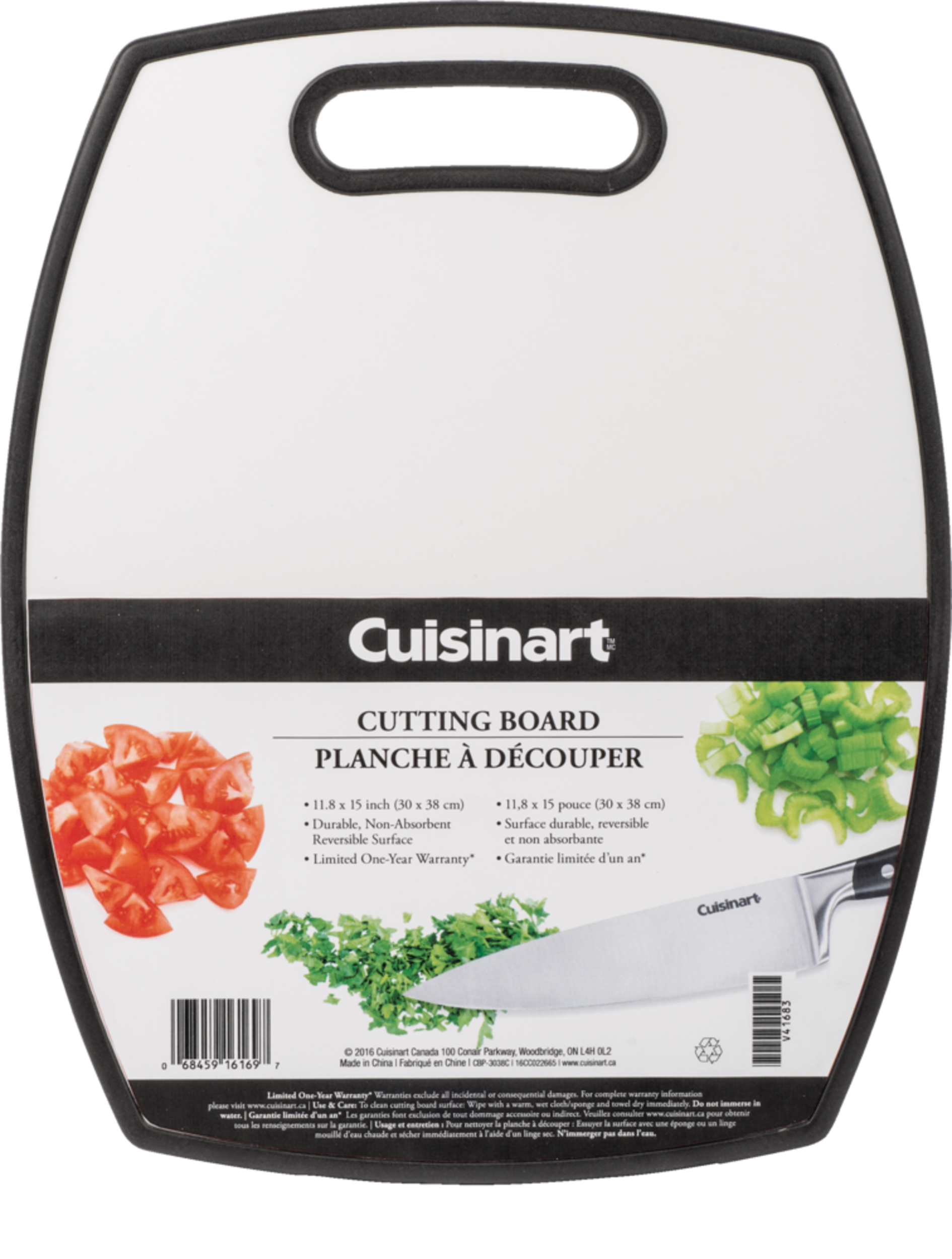 Cuisinart Poly Cutting Board, 11.8 x 15-in Front_Flat