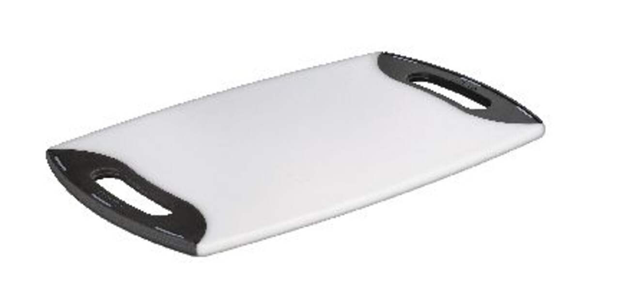 15 x 20 White Plastic Cutting Board w/ Handle