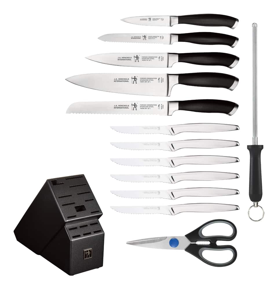 Henckels Generation Couteaux Forg S En Acier Inoxydable Avec Bloc   14 Piece Henckels Forged Knife Set C078c73d 9e98 439e A4fa D57118a0521f 