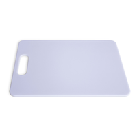 Polypropylene Cutting Board, Dishwasher Safe, 14-in x 11-in, White Overhead_Plunge
