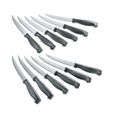 Simplicité Stainless Steel Laser Steak Knife Set, Dishwasher Safe, 12-pc Composite_or_Mixed