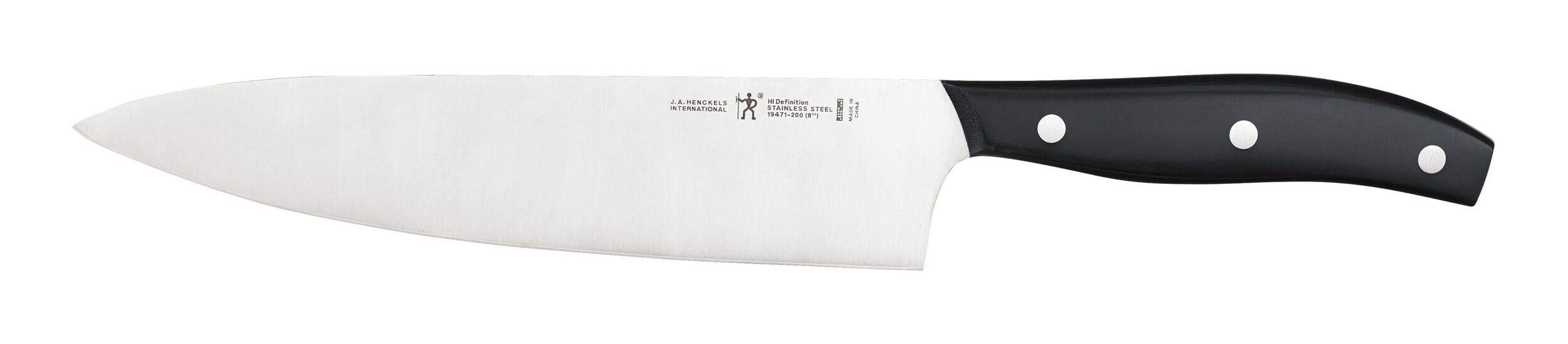 Henckels Stainless Steel Fine Edge Solution Chef's Knife, Ergonomic Grip, 8-in Side_Left