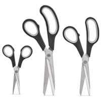 MASTER Chef Stainless Steel Scissor Set, Ergonomic Grip, 3-pc