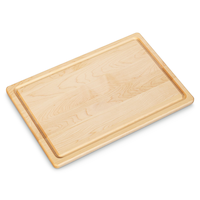 PADERNO Maple Hardwood Roast Cutting Board with Grip Handles, 12-in x 18-in Front_Angled_Right