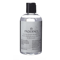 PADERNO 100% Food-Grade Mineral Oil Treatment For Cutting Boards, 250-mL