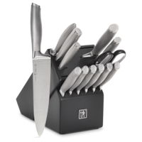 Henckels Stainless Steel Modernist Knife Block Set, Ergonomic Grip, 14-pc