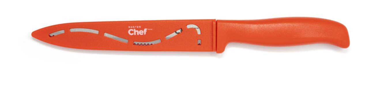 MASTER Chef Stainless Steel Utility Knife with Sheath, 5.5-in