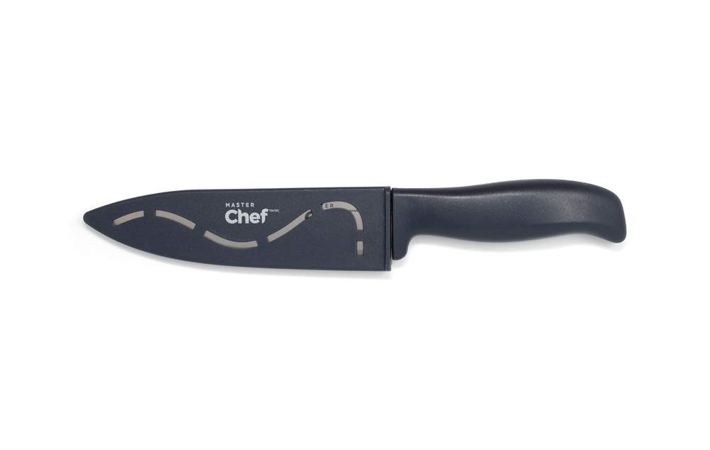 MASTER Chef Stainless Steel Knife with Sheath, 6in, Assorted Colours