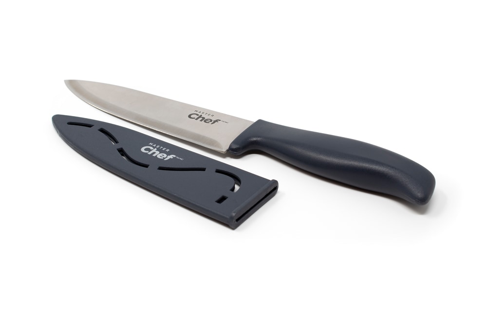 MASTER Chef Stainless Steel Knife with Sheath, 6in, Assorted Colours