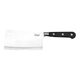 MASTER Chef Stainless Steel Cleaver, Includes Protective Cover, 6-in Overhead_Flat