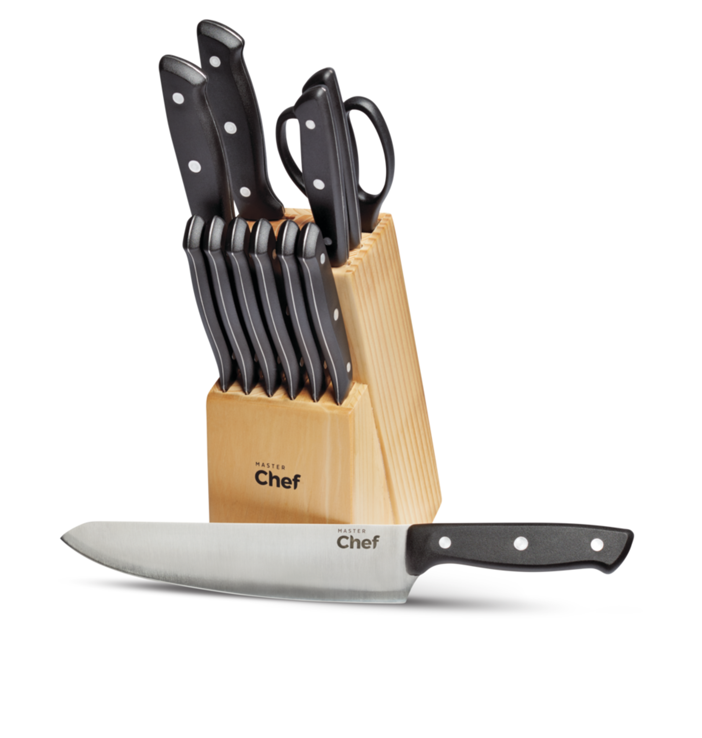 MASTER Chef Stainless Steel Knife Block & Kitchen Starter Kit