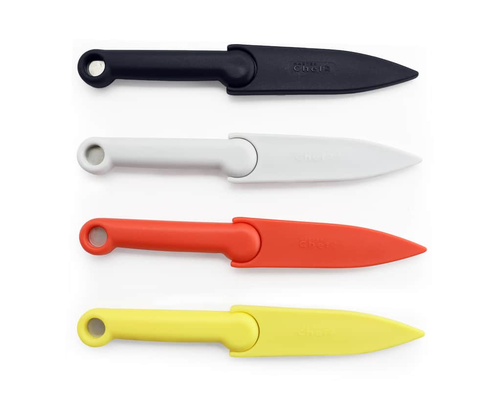 Chef Craft 4pc Stainless Steel Blade Colorful Paring Knives Set 