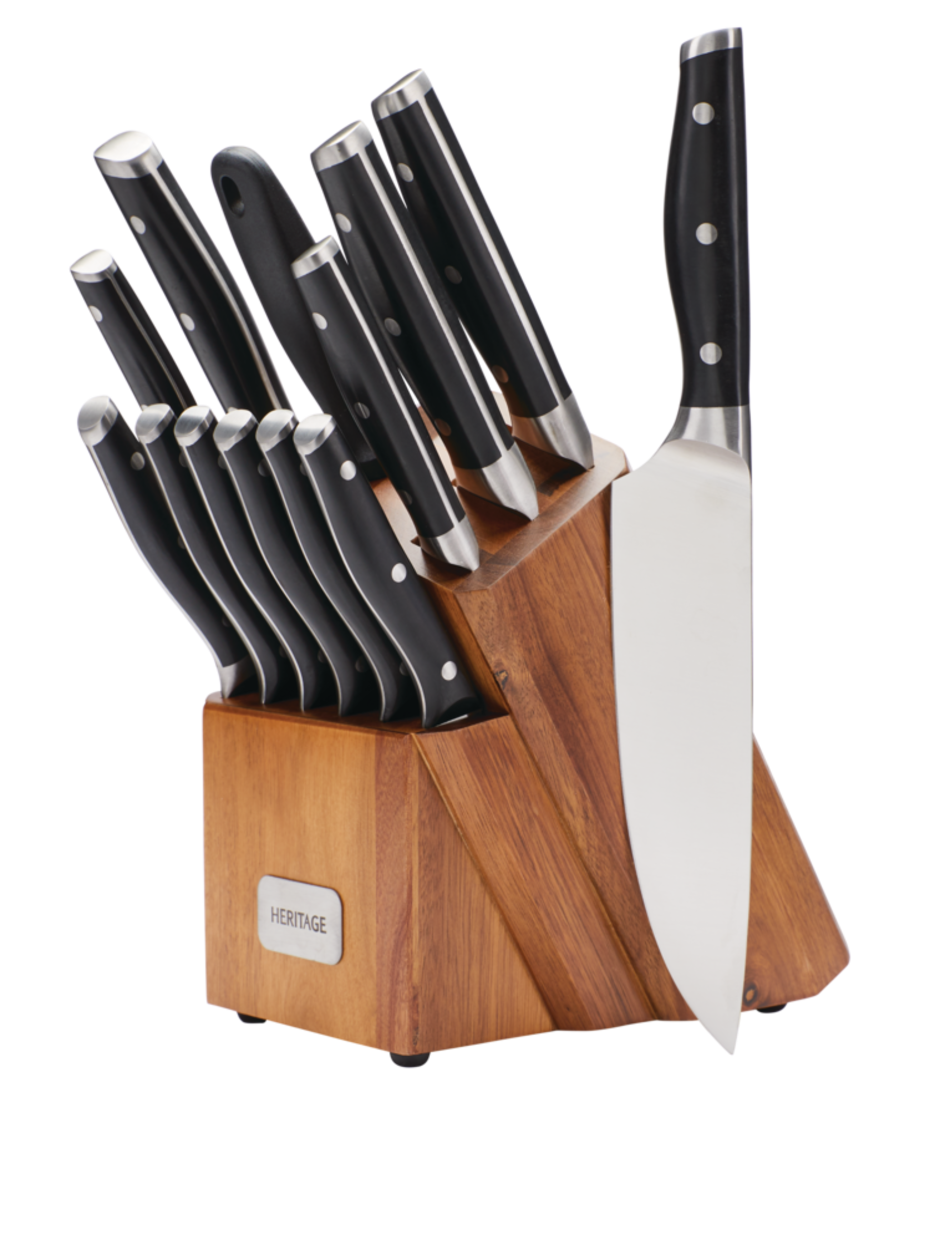 Heritage Acacia Wood Knife Block Set, 14-pc Composite_or_Mixed