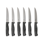 Simplicité Stainless Steel Laser Steak Knife Set, Dishwasher Safe, 12-pc