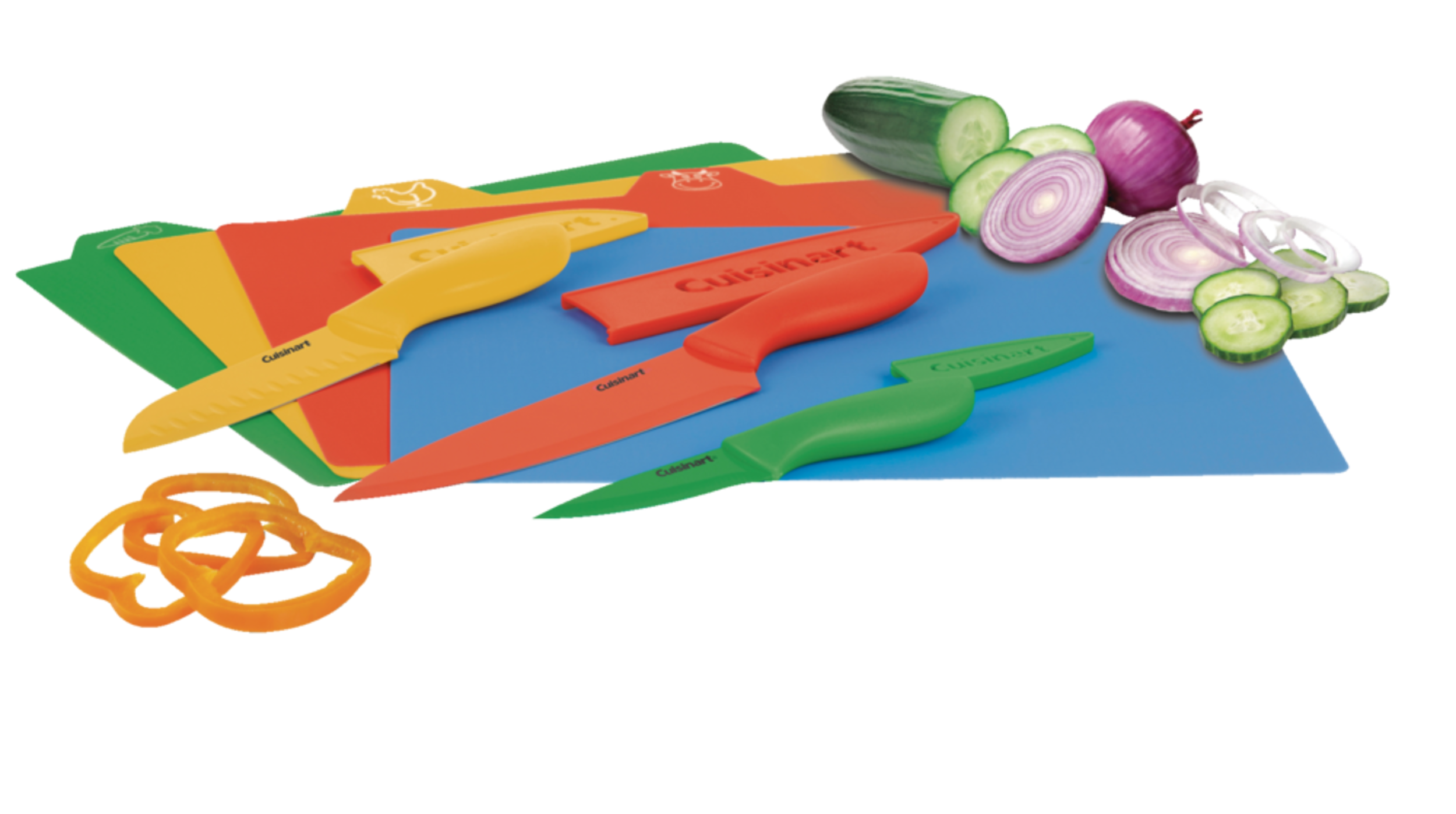 Cuisinart Stainless Steel Knives & Cutting Mat Set with Sheaths, 10pc