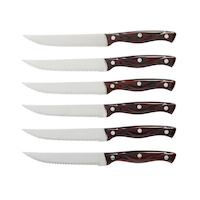 MASTER Chef Steak Knife Set, Full Tang, 6-pc