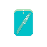 Mini tapis à découper et couteau d'office MASTER Chef, paq. 4 Front_Flat