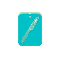 Mini tapis à découper et couteau d'office MASTER Chef, paq. 4 Front_Flat