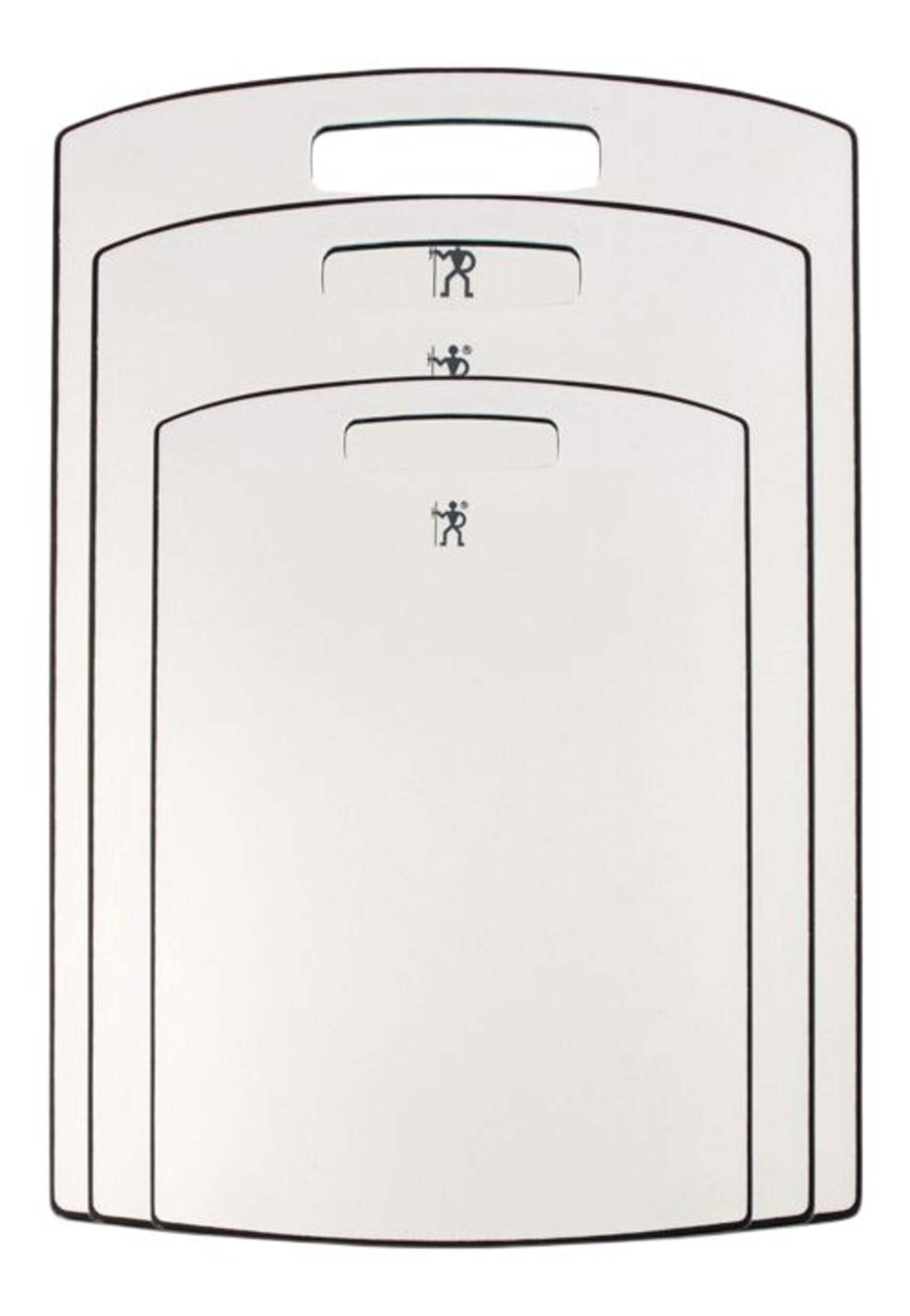 Henckels Anti-Bacterial Reversible Cutting Board Set, White, 3-pc Front_Flat