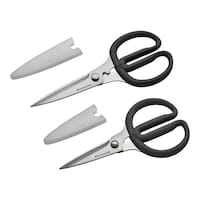 KitchenAid Stainless Steel Scissors Set with SureGrip Handles, High Carbon Steel Blade, 2-pc