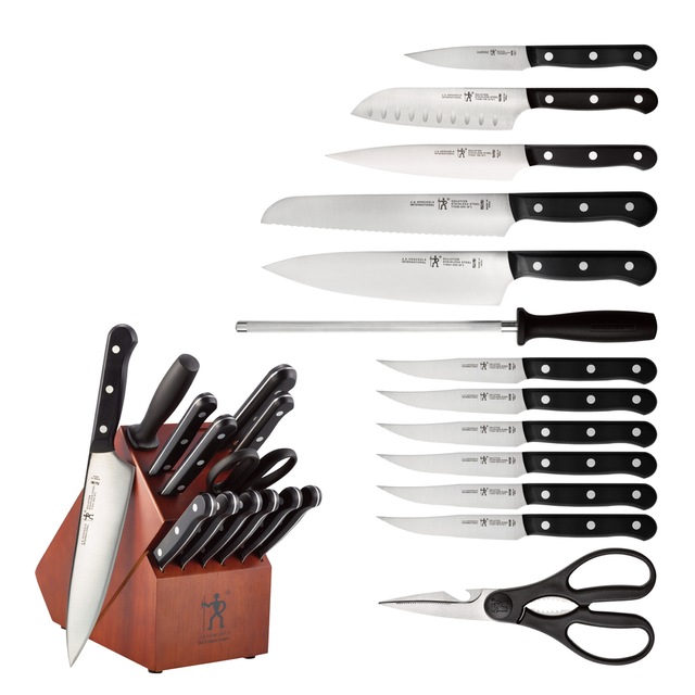 Henckels Stainless Steel Fine Edge Solution Knife Block Set, Egonomic