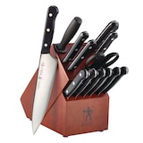 Henckels Stainless Steel Fine Edge Solution Knife Block Set, Egonomic Grip, 14-pc Front_Three_Fourths_Angled_Right